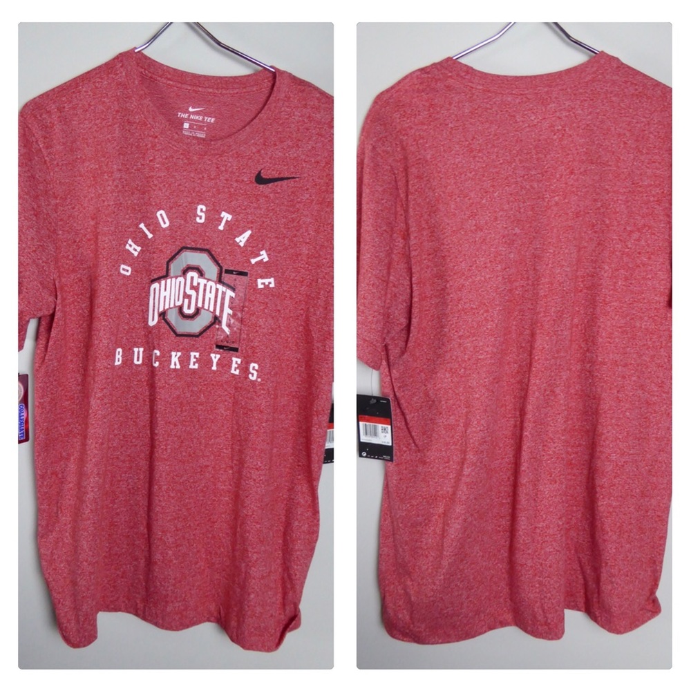 Nike OSU Ohio State Buckeyes Heathered T-Shirt NWT